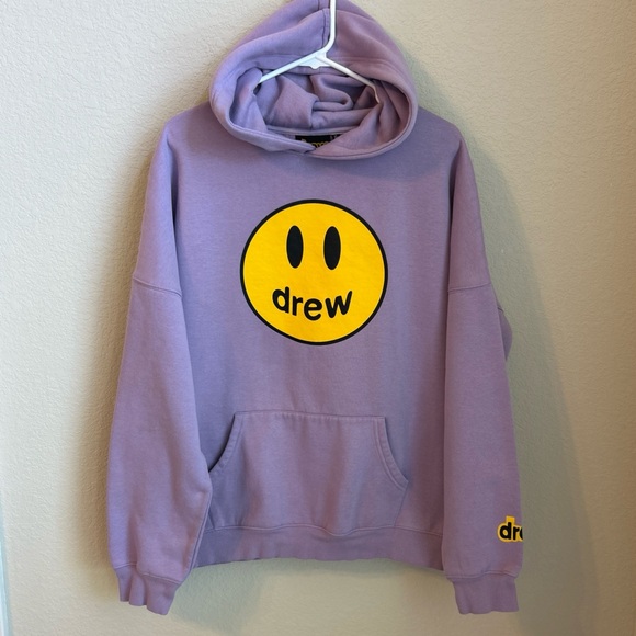 drew house Tops - Drew House Mascot Hoodie Lavender Authentic, Size XL, Justin Bieber Merchandise